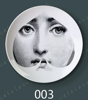 8 дюймов Креативный дизайн Fornasetti настенная декоративная тарелка Ретро Европейский Элегантный стиль кухонное украшение высококлассный дом - Цвет: 3