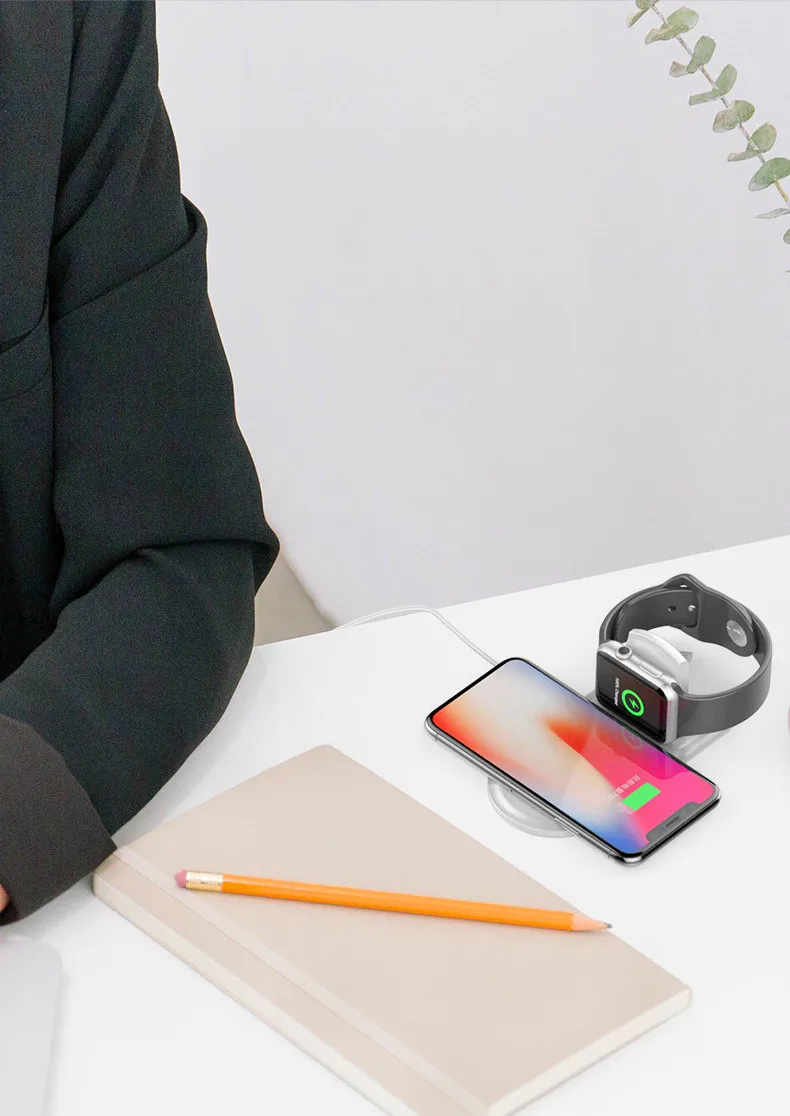 Musubo Беспроводное зарядное устройство для iWatch 2 Qi Быстрая зарядка для часов серии 4 Роскошные для Apple Watch 3 iPhone 11 Pro Max быстрое зарядное устройство