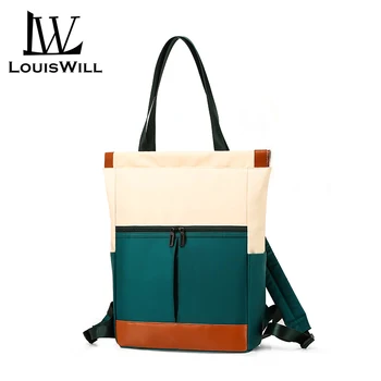 

LouisWill Fashion Women Backpack Nylon Woman Bag Waterproof Multi-function Contrast Candy Color Shoulder Bags Sling Bag