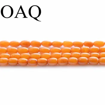

15 inches %100 5*8mm Natural Amber Seed Beads Stone Beads Full Strand Loose Beads For Jewellery Making Sole inventory