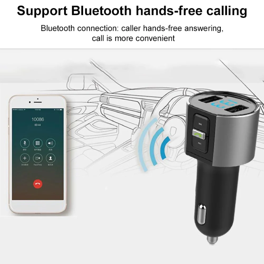 C26S с функциями "Hands Free" и Bluetooth для автомобиля fm-передатчик MP3 аудио плеер двойной USB зарядное устройство