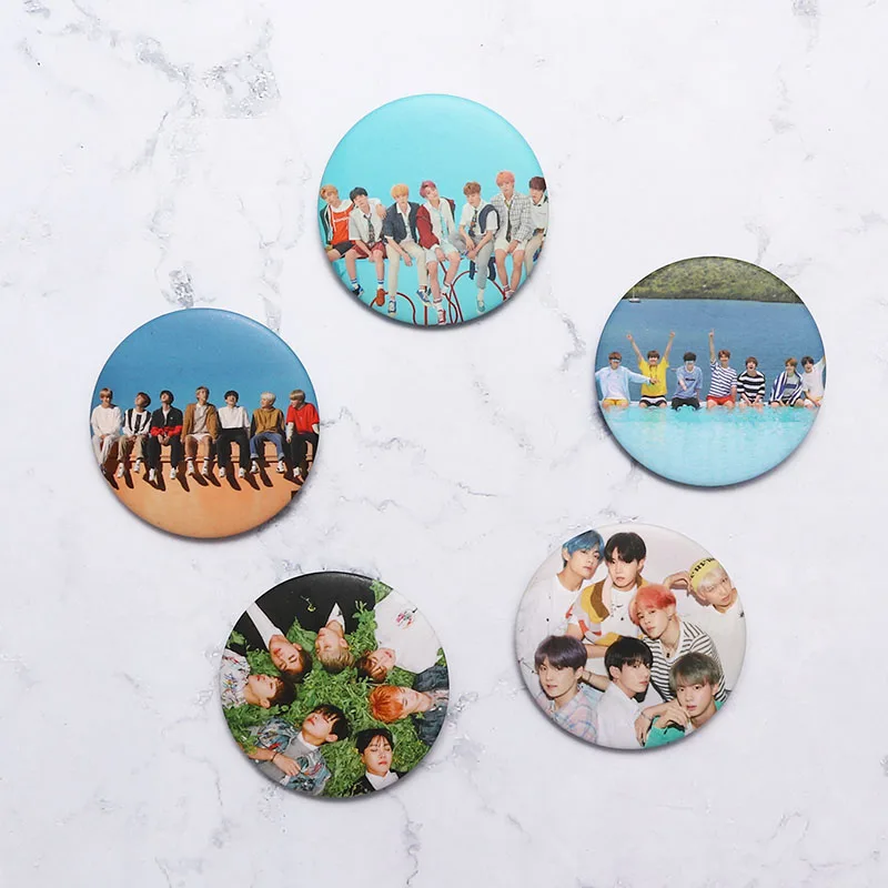 Kpop Boys Pins Brooches Album Badge Clothes Hat Accessories Backpack Decoration 1pcs Customizable Brooch Custom Pins