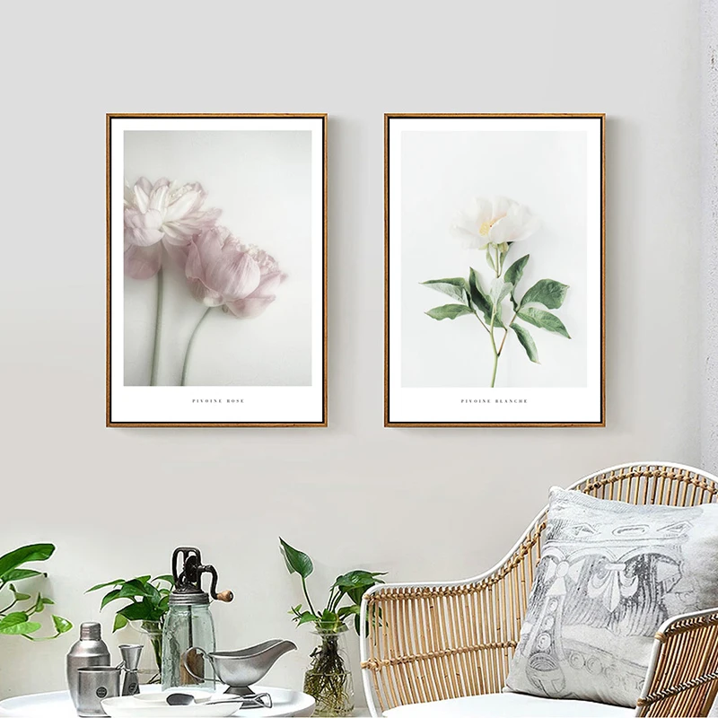 Скандинавская элегантная картина в стиле цветов текста фотографий | Дом и сад