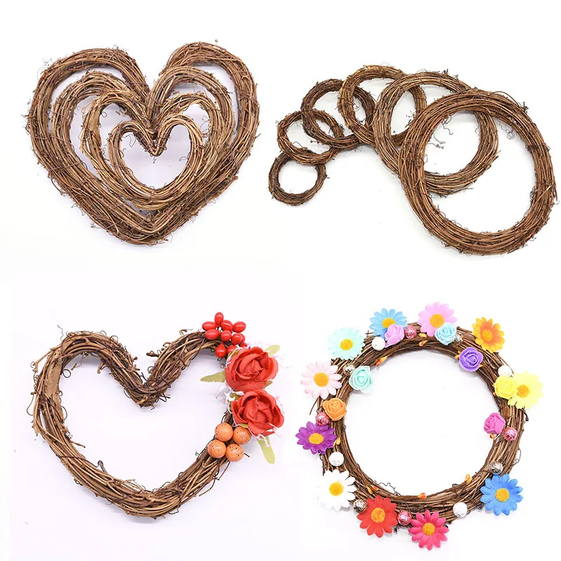 

Christmas Rattan Wreath Garland Artificial Flowers Garland For Home Christmas Hangng Ornament Wedding Decor Dried Flower Wreaths