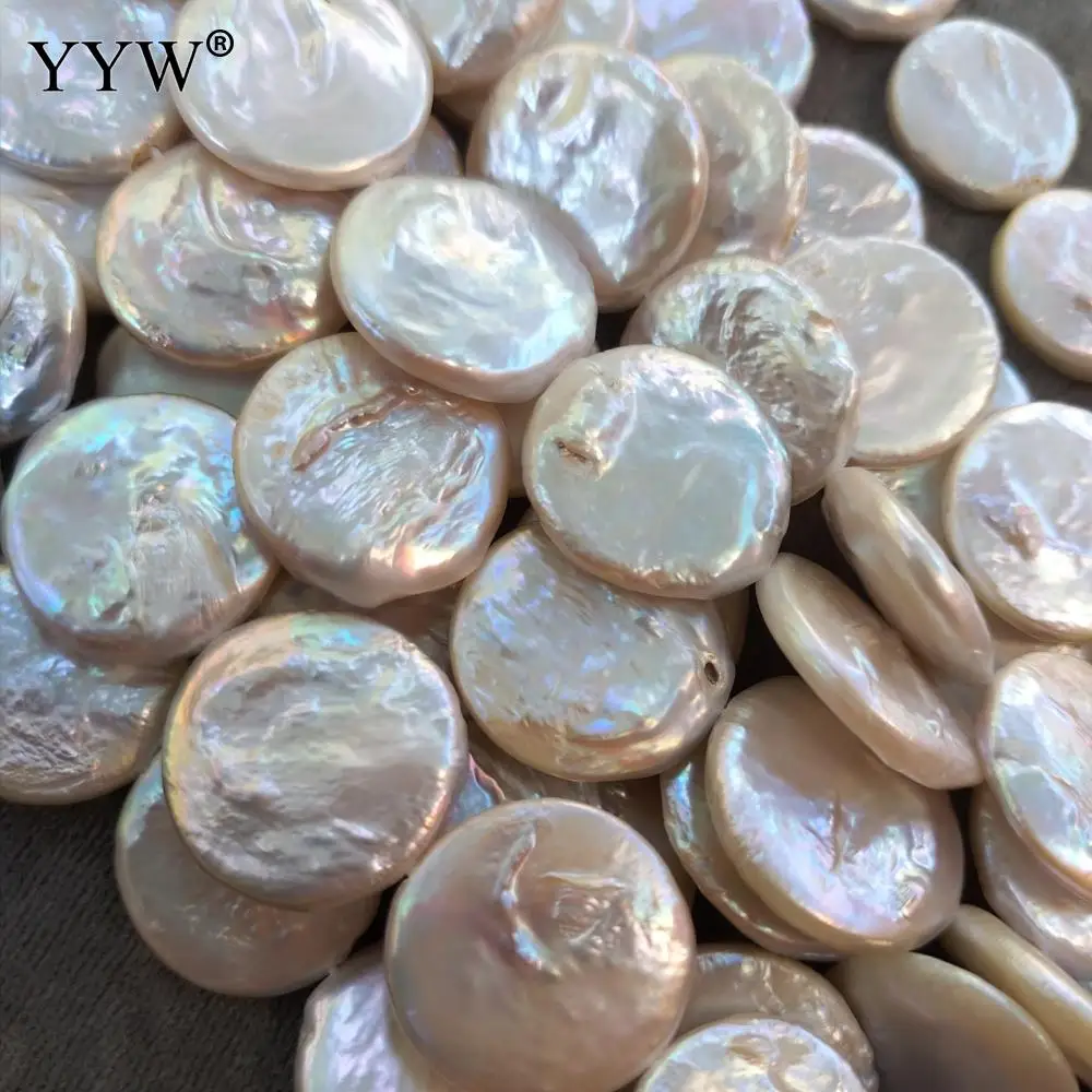 Wholesale Cultured Baroque Freshwater Pearl Beads Natural White 20mm Sold Per 14.96 Inch Strand For Diy Jewelry Making Finding