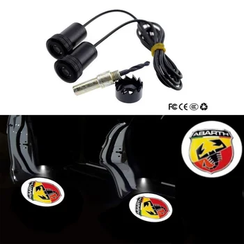 

2pcs/set Abarth Scorpion Car Door Laser Shadow Projector Welcome Led Logo Badge Light Lamp