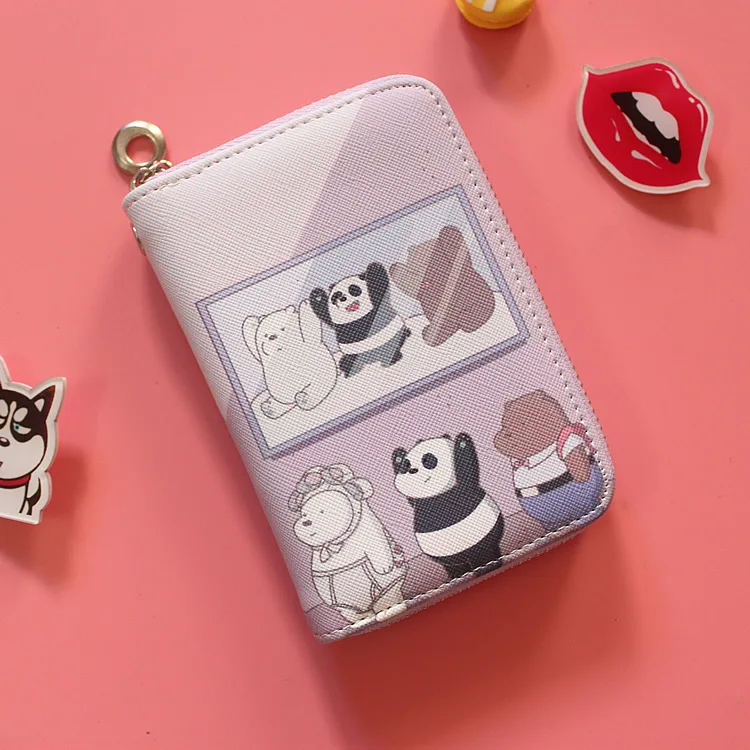 Medium Напульсник с изображением медведя из мультфильма, женский короткий клатч, кошелек, стандартные кошельки, женский кошелек, Дамские кошельки, карман для монет, держатель для карт, Carteras - Цвет: Medium