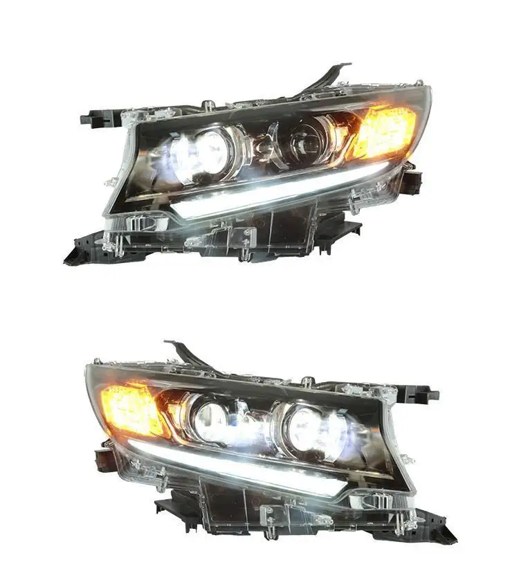 Сигнал поворота автомобиля Drl Automovil бег Luces Para Авто Светодиодные Автомобильные фары передние противотуманные фары 18 для Toyota Prado