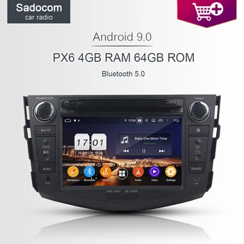 

PX6 DSP TDA7851 Android 9.0 4GB RAM Octa Core Car DVD Player car radio 4G RDS RADIO GPS Glonass Map For Toyota RAV4 2006 - 2012