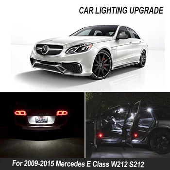 

20Pcs No Error White Error Free For Mercedes E Class W212 S212 Sedan Estate Wagon AMG FULL LED Interior Lights Kit (2009-2015)
