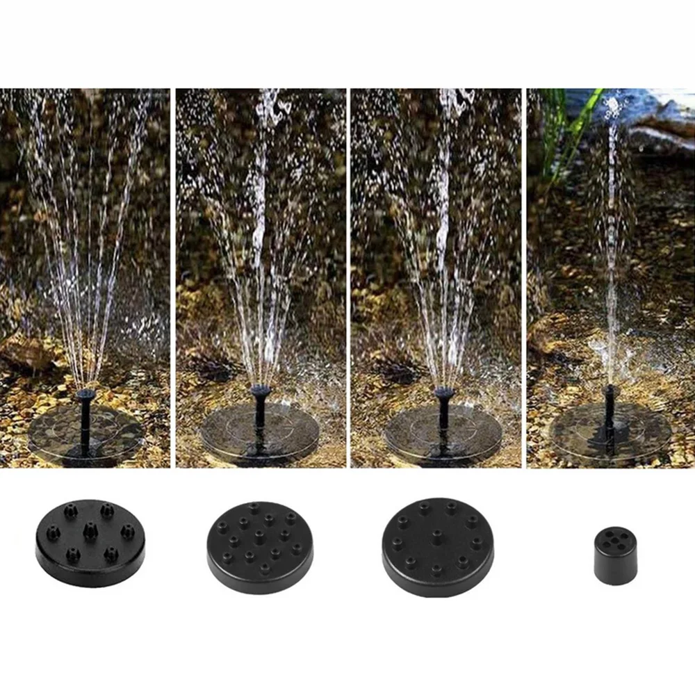 Solar Water Fountain Pool Pond Waterfall Fountain Garden Decoration Outdoor Bird Bath Solar Powered Fountain Floating Water