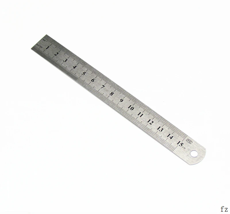 

6 Inch Stainless Steel Straight Ruler Precision 15 cm Metric Rule Double Sided Learning Measuring Tool