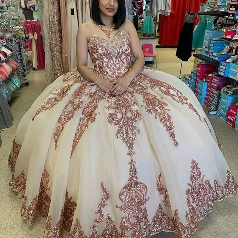 rose-pink-sparkly-ball-gown-quinceanera-dresses