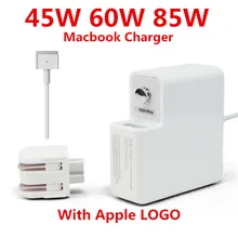 Alta cópia com logotipo t-tip 45w 60w 85 magsaf * 2 notebook carregador de adaptador de alimentação para apple macbook air pro 11/13/15/17 Polegada