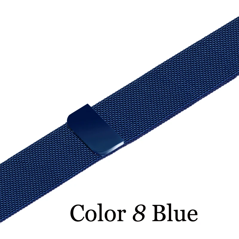 Blue Миланская петля ремешок для apple watch band 5 4 44 мм/40 мм ремешок для apple watch 4 3 ремешок iwatch band correa 42 мм 38 мм браслет pulseira - Цвет ремешка: Blue