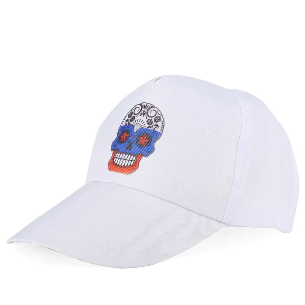 Бейсболка летняя с российским флагом Snapback белая кость облегающая унисекс хип хоп