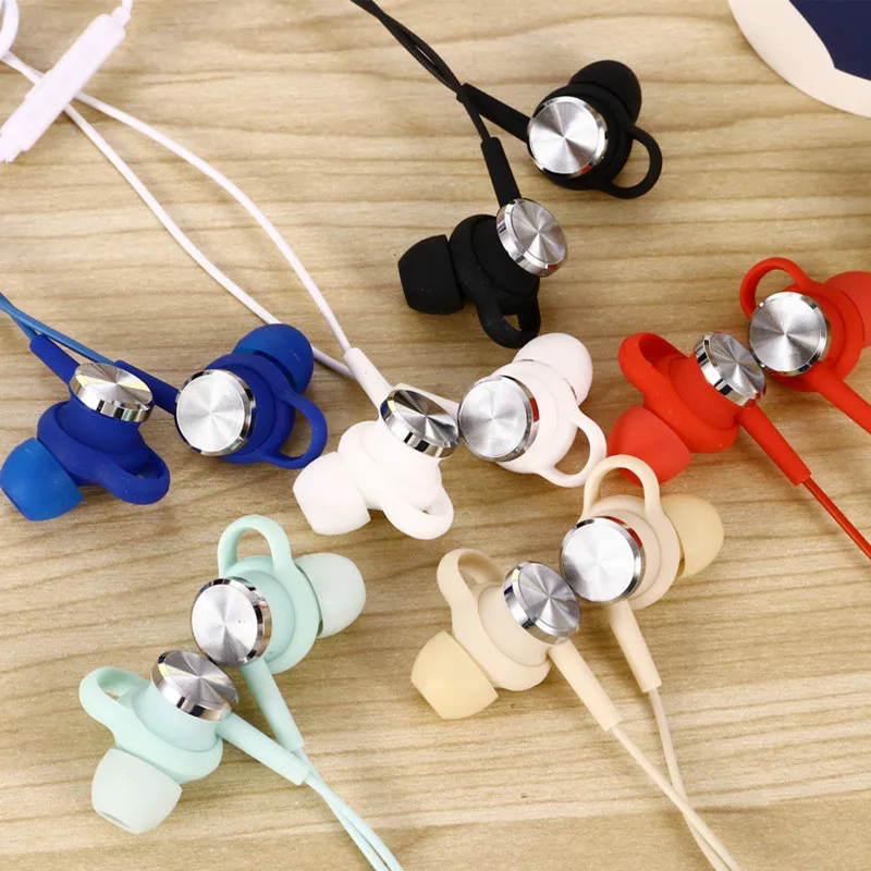 In-Ear Headphones Necklace Earphone For Phone Stereo Bass Headset Metal Wired Mic Samsung Girls Gifts | Электроника