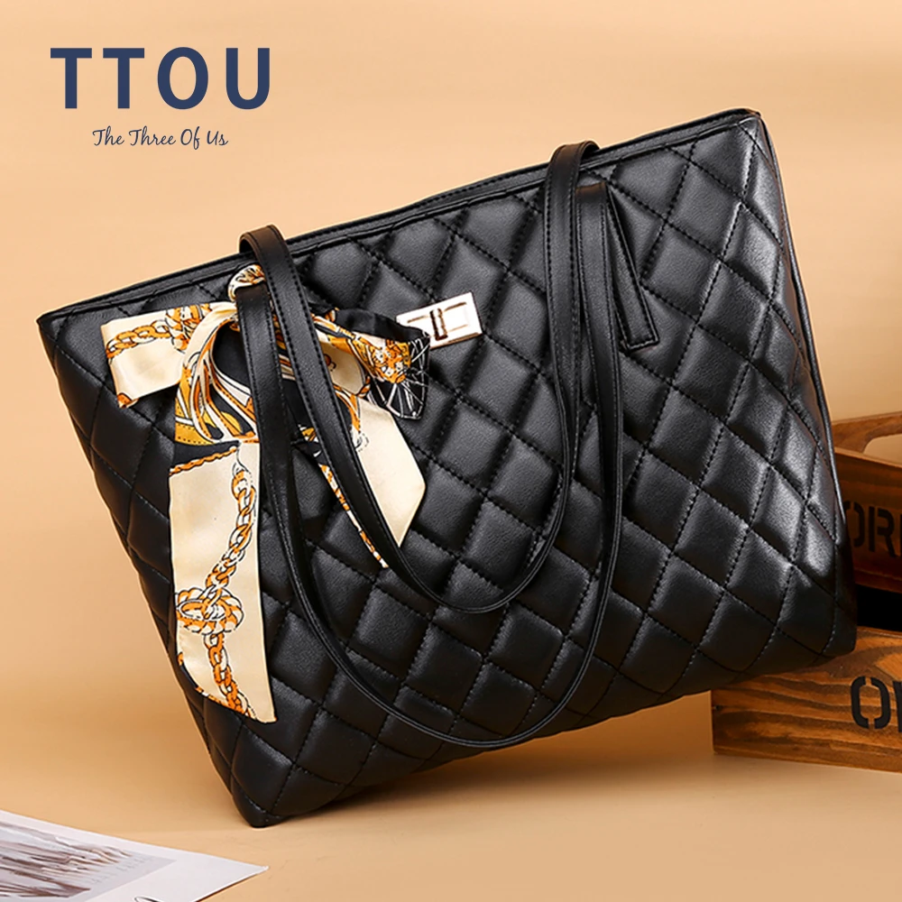 Роскошная сумка TTOU в клетку со стразами для женщин дизайнерская на плечо с