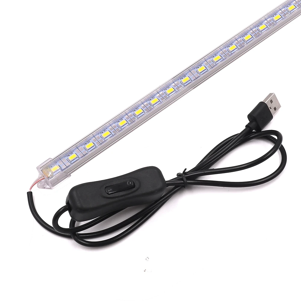 LED Light Bar 5V USB SMD 5630 Rigid Strip Hard Light On/Off Switch Kitchen Cabinet Light 10CM 20CM 35CM 40CM 50CM