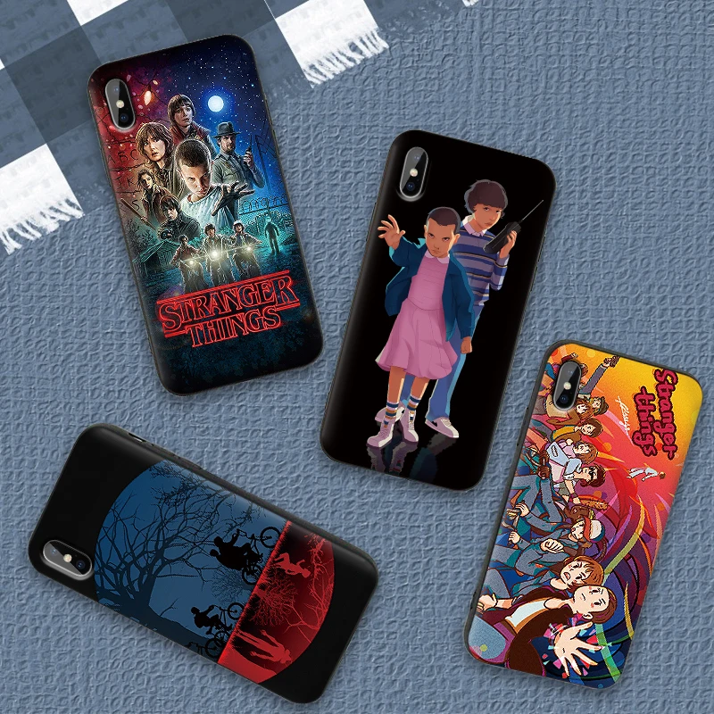 

For Xiaomi Redmi 7 Note 4X 5A 16G 32G GO 7A K20 pro 6 Note 5 6 8 K20 Pro Luxury Black phone Case Stranger Things thriller