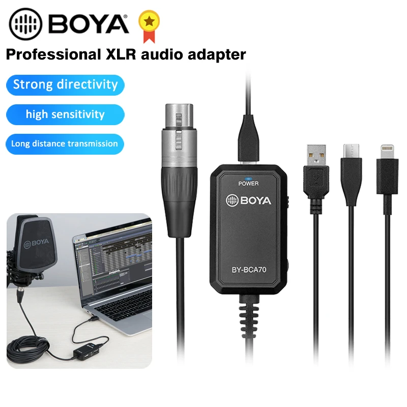 BOYA BY-BCA70 XLR Audio Adapter mic for XLR