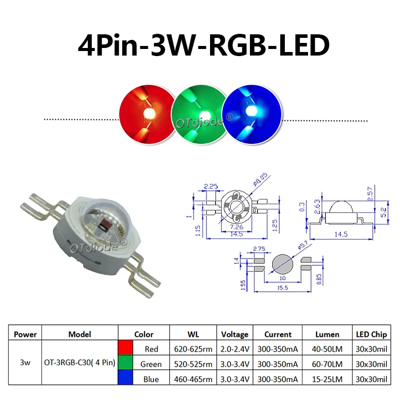 Chip cob de led colorido, chip cob