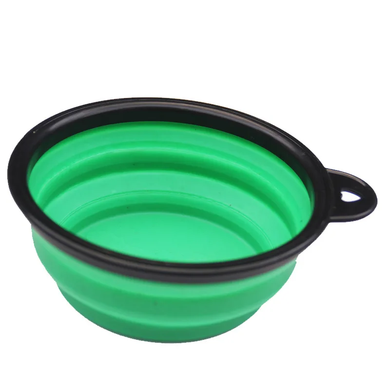 Black Box Foldable Silicone Pet Bowl Portable Dog Bowl Tableware Multi-color Selectable Dog Water Fountain Portable zhe die wan