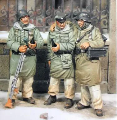 1/35 фигурки из смолы, зимний немецкий солдат, 1 шт., модельные комплекты(без бака, без основания