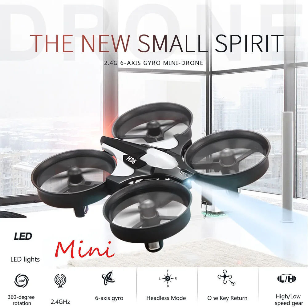 Мини-Дрон 2,4 г JJRC H36 6-Axis Gyro 360 ° перевернуть самолет с возвратом по одной кнопке и мини-квадрокоптера дрона с дистанционным управлением, игрушка для детей, хороший подарок