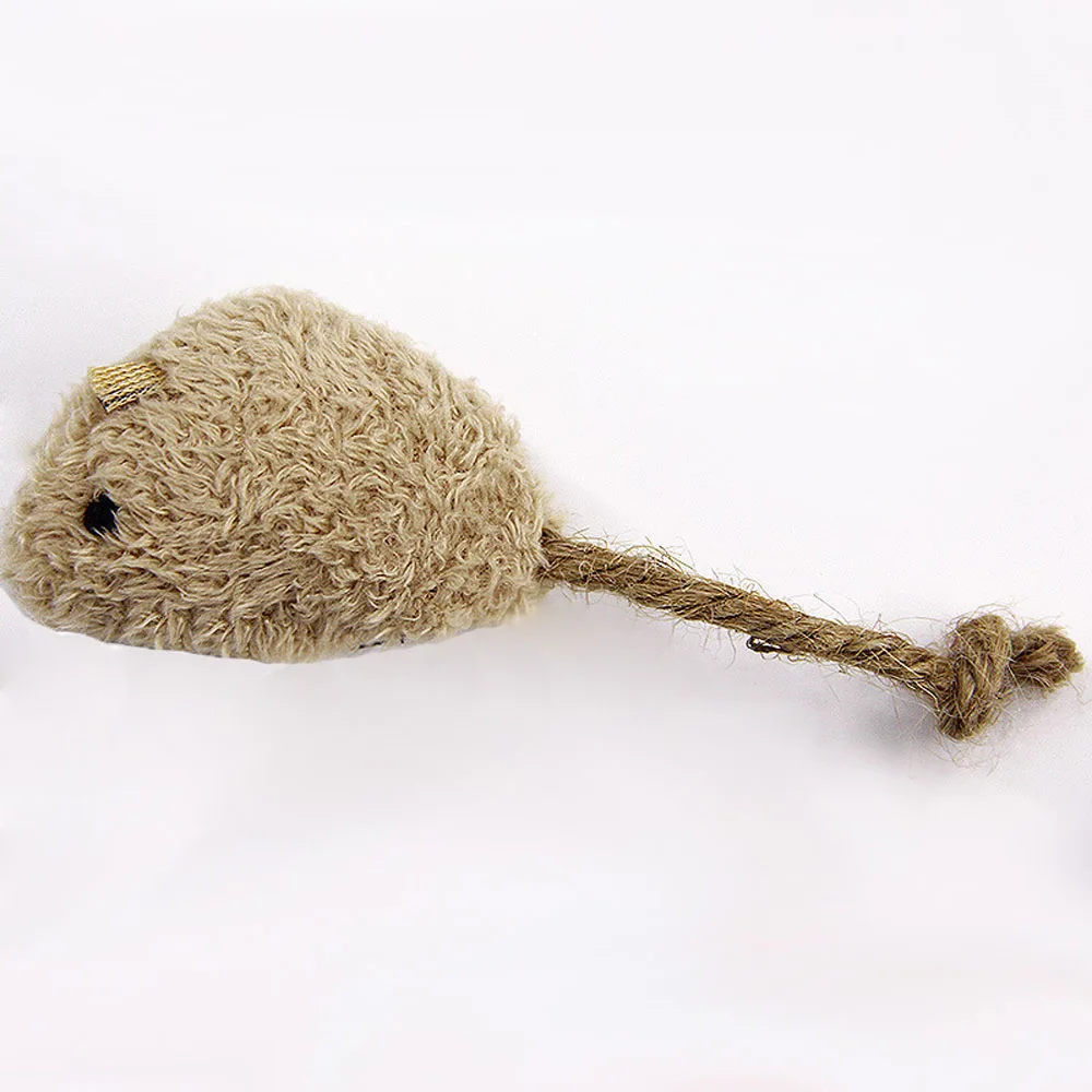 3pcs/set Plush Simulation Mice Toy Rat Squeak Noise Sound Pet Cat Toys Mouse Interactive Playing Supplies Pets Accessories