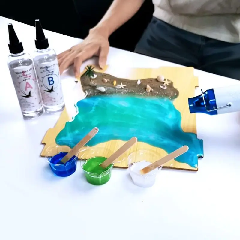 Najtaniej 8 uncja szybkie utwardzania AB żywica 11 zestaw jasne twarde epoksydowa biżuteria z żywicy narzędzie do robienia