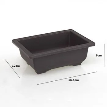 

1XPlastic Flower Pot Balcony Square Basin Home Bonsai Plants Bowl Nursery Sale