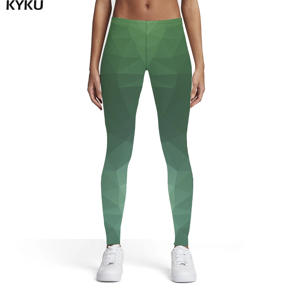 amazon leggings KYKU Cube Leggings Women Geometry Elastic Green Trousers Novel Sexy Womens Leggings Pants Jeggings Slim Skinny Pencil fabletics leggings