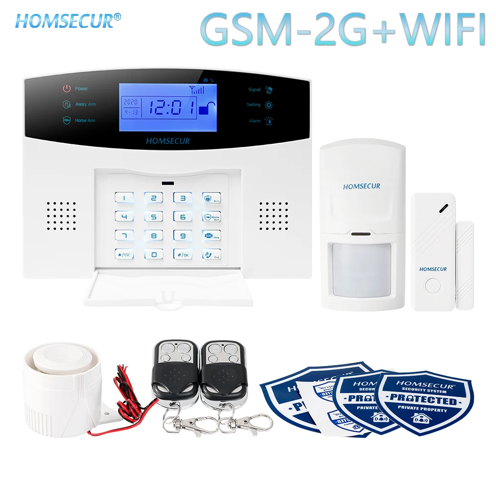 Беспроводная и Проводная GSM сигнализация HOMSECUR YA05 433 МГц|Комплекты для