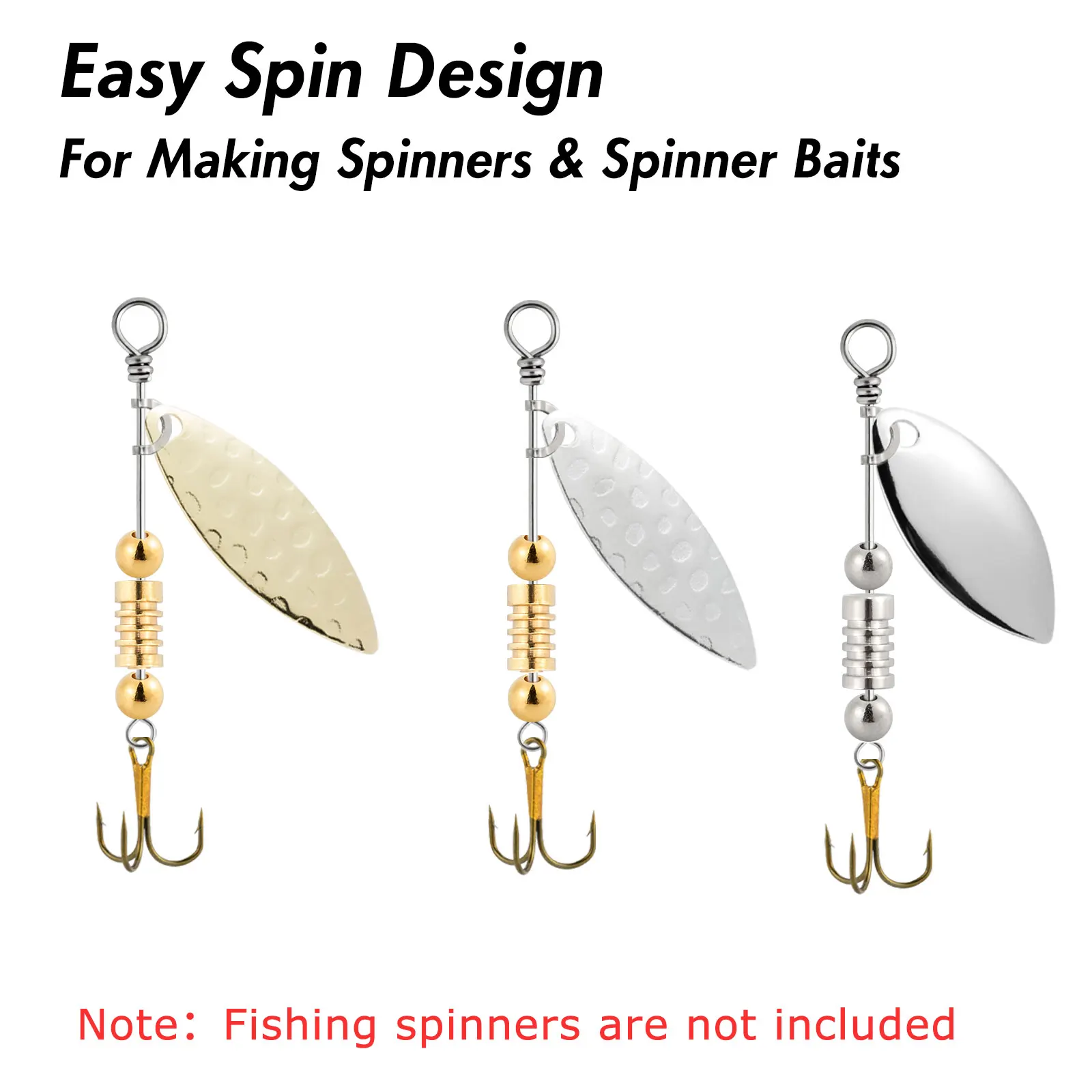 100pcs Folded Clevises U-Shaped Fishing Spinner Metal Spin Spinner Clevis Stainless Steel Spinnerbait Walleye Rig Bass fishing tools fishing tool fishing accessories fishing tackle