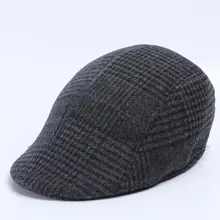Берет Шляпа женская плоская кепка для мужчин женщин oft плед ретро-шляпы Повседневная дышащая зимняя теплая удобная беретка#2O04