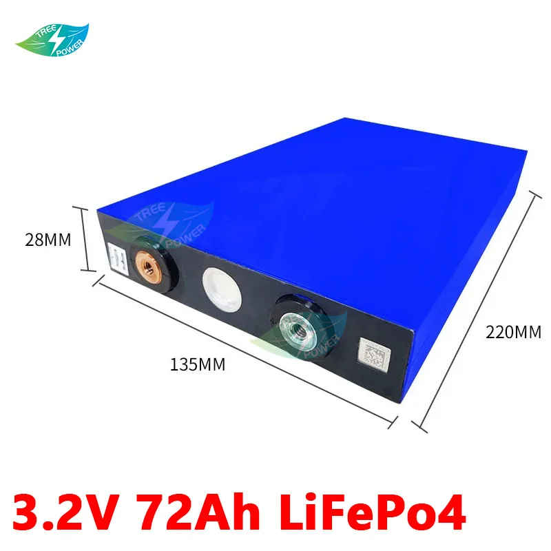

16 шт. 3,2 v 72Ah 230Wh батарея lifepo4 литиевая батарея для электрического двигателя forklift battery pack diy 12v 24v высокий ток емкость