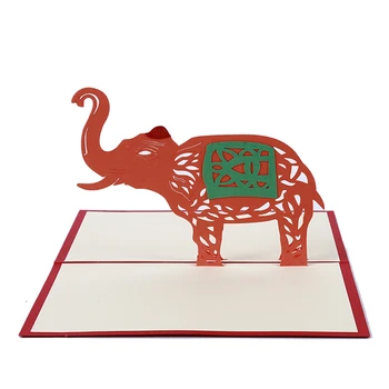 

1Pc Party 3D Pop Up Cards With envelope Happy Birthday Anniversary elephant Greeting Cards Wedding Valentine Invitation Gifts
