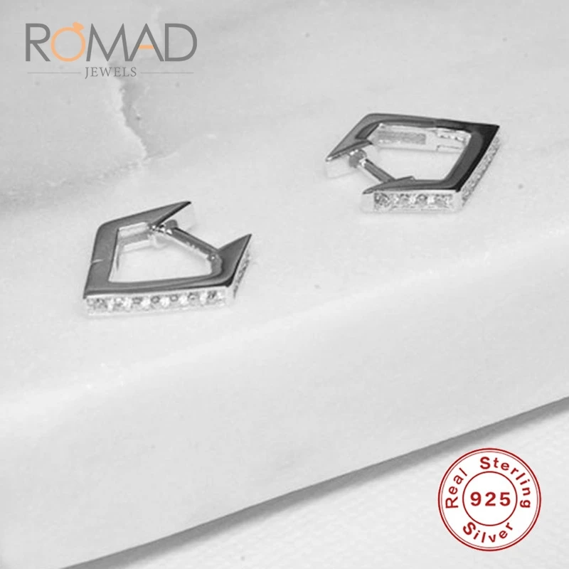 Romad, романтичный стиль, Инс, минималистичные, S925 Серебряные серьги, круглые серьги для женщин, ювелирные изделия для вечеринки