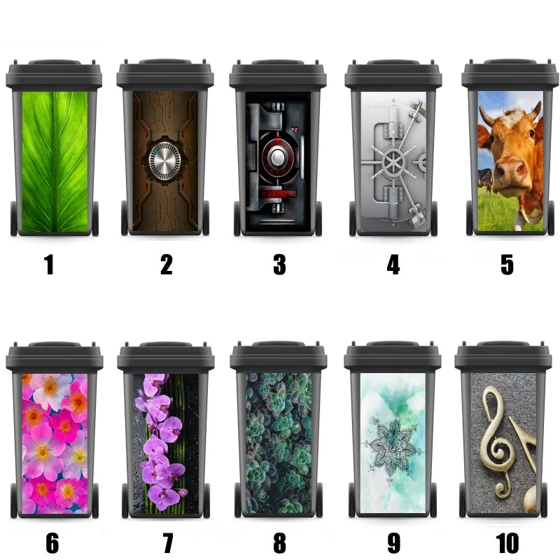 Modern Renew Rubbish Bin Sticker Vinyl Removable Waterproof Sticker