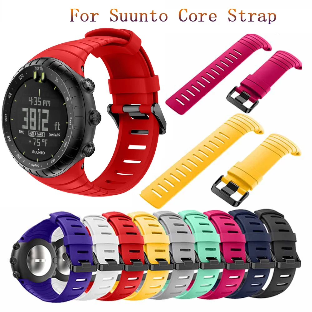 Classic Molle Del Silicone Del Cinturino Di Vigilanza Per Nucleo Suunto Cinturino Del Braccialetto Del Wristband Per Suunto Core Cinturino Di Ricambio