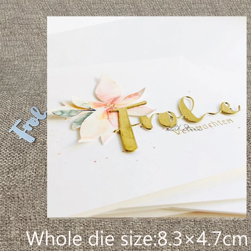 XLDesign ремесло металла высечки трафарет немецкий веселое слово украшения бумажная