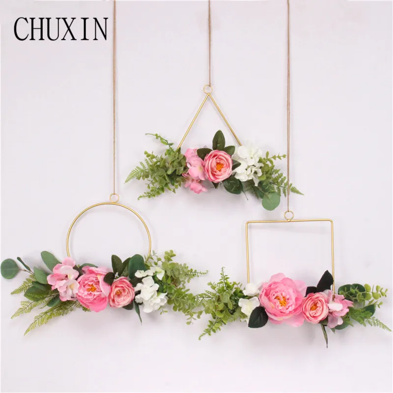 Скандинавский искусственный цветок подвесная гирлянда кронштейн для свадебного