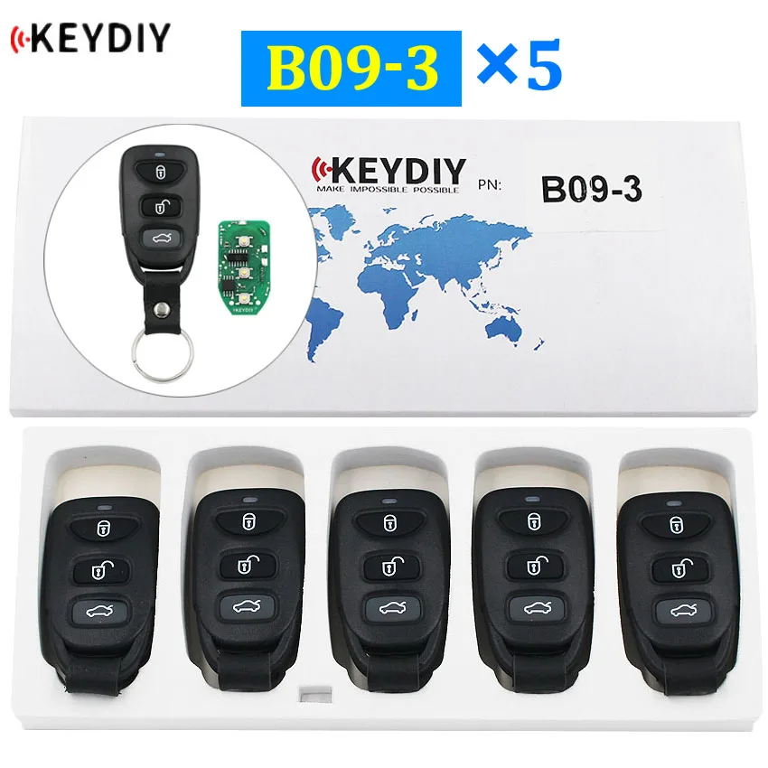 5 шт./лот B09-3 Универсальный 3 кнопки дистанционного управления для KD900 KD900+ KD200 URG200 KD-X2 мини KD B-Series дистанционная Кнопка KD