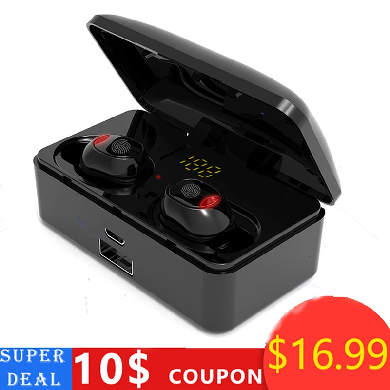 

Touch TWS Bluetooth Earphone for Xiaomi 5.0 Earbuds LED Digital Display Wireless Earphone HiFi Headset with 1200mAh Charging Box