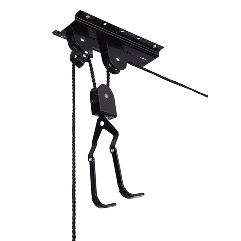 JayCreer 20/50KGS Load Indoor Kayak & Canoe Ceiling Storage Hoist Heavy Duty Garage Hanging Lift Pulley Rack Cradle Set