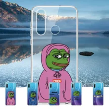 Мемы грустно лягушка чехол для телефона Huawei Honor Mate 10 20 Nova P20 P30 P40 P