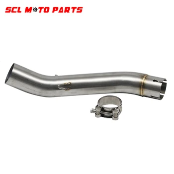 

ALconstar-Racing Motorcycle 50.8MM Stainless Steel For Benelli Qianjiang BJ300 Exhaust Muffler Mid Pipe Without Exhaust