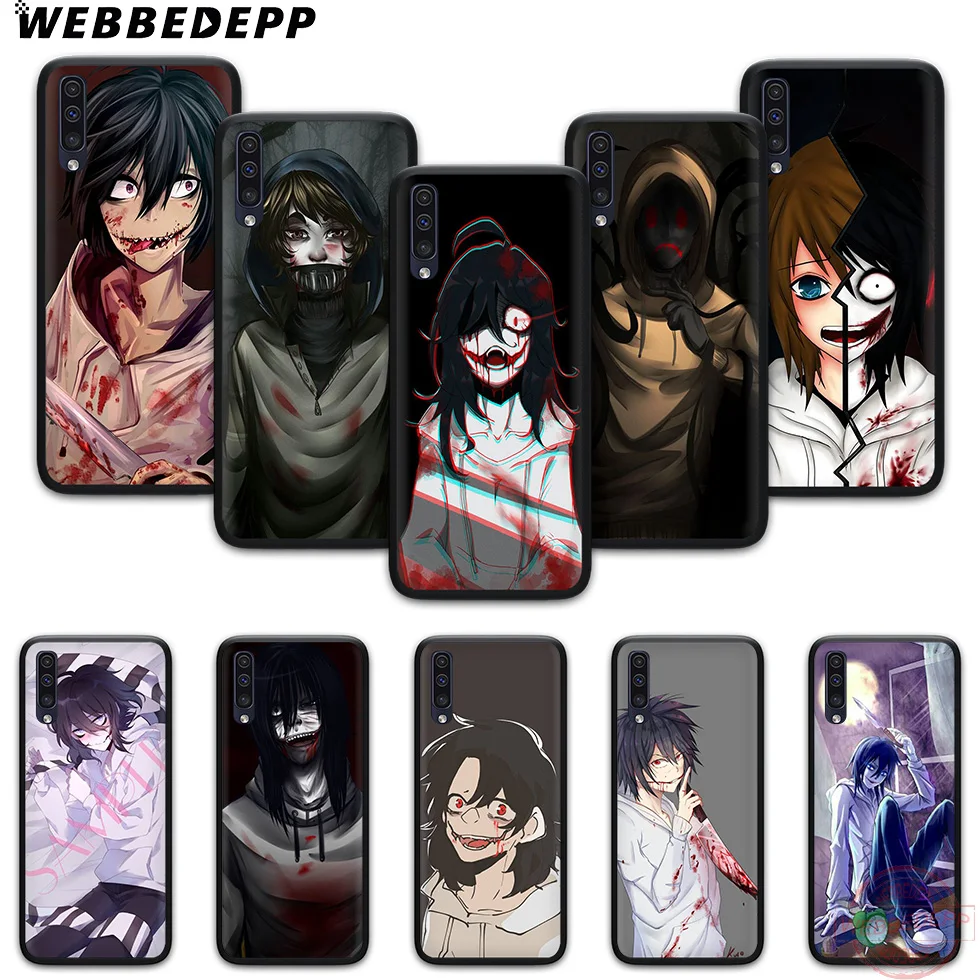 

WEBBEDEPP Anime Jeff Killer Soft Silicone for Samsung A3 5 6 7 8 9 J6 A10 A20 A30 A40 A50 A60 A70 M10 M20 30 40
