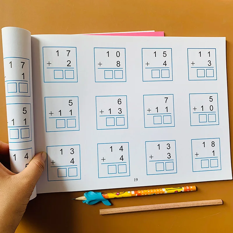 Addition And Subtraction Horizontal Vertical Oral Arithmetic Problem Card Exercise Book Children Number Libros Books Livros Art afbeelding